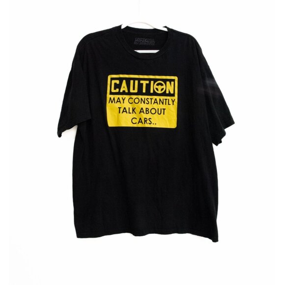 Tuned In Tokyo Mens Black Yellow Cotton T-Shirt Graphic Print Short Sleeve 2XL - Picture 1 of 8